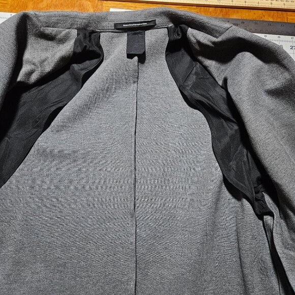46R Mens Grey Blazer Jacket H&M Slim Fit Button Stylish Design Lightweight - Picture 6 of 13